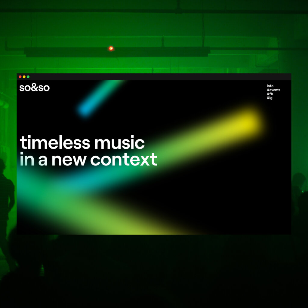 so & so website homepage designed by FAY.