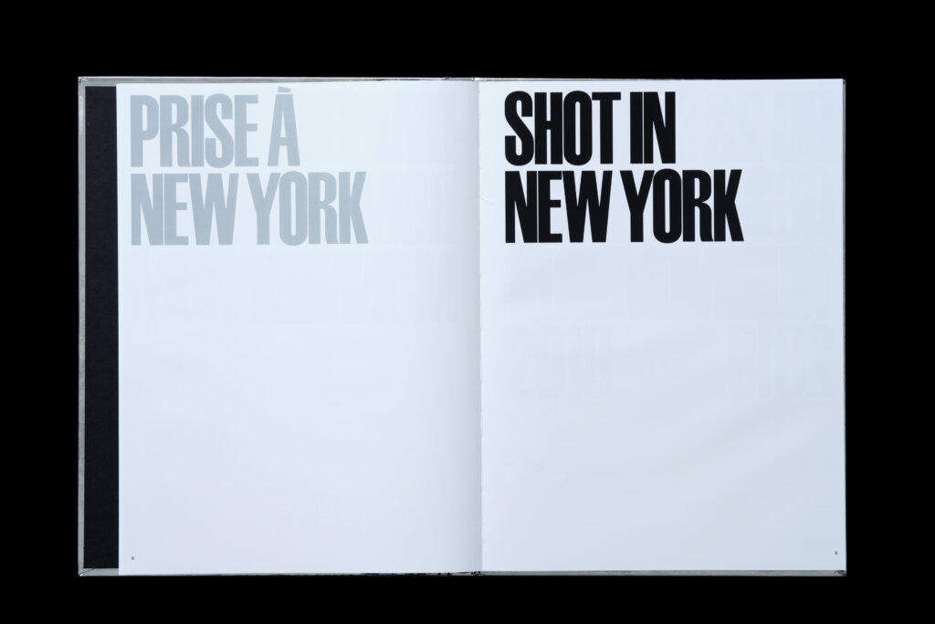 City of Mirrors photo book spread designed in French and English by FAY.