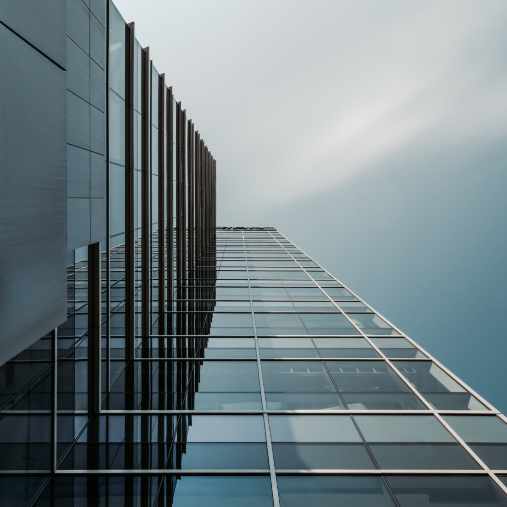 Wu Tsai Institute at Yale University looking up the side of the building.