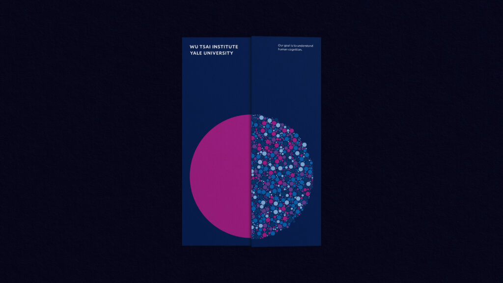 Cover of booklet designed for the Wu Tsai Institute at Yale University by FAY.