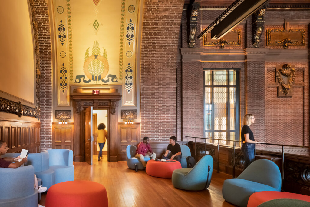 Yale Schwarzman Center Commons interior building design.