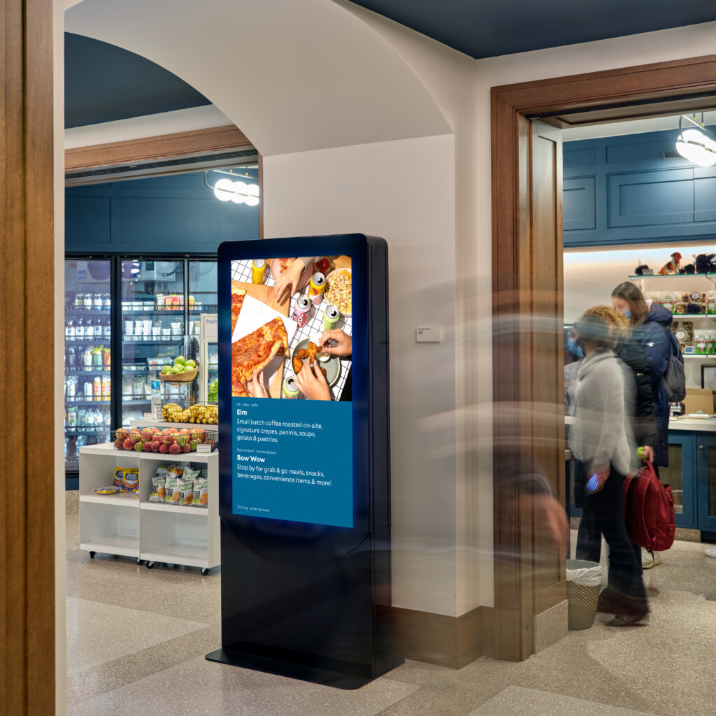 Yale Schwarzman Center digital signage designed by FAY.