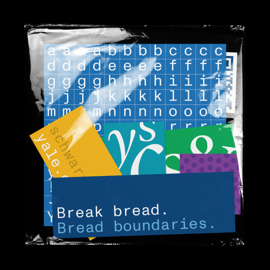 Yale Schwarzman Center modular sticker set designed by FAY.