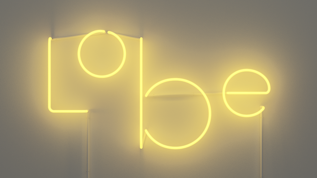 Neon signed designed by FAY for Lobe.